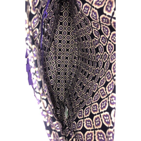 Vera Bradley Paisley Ruffled Purple Purse Shoulder Bag Simply Violet CHA CHA - Picture 9 of 16